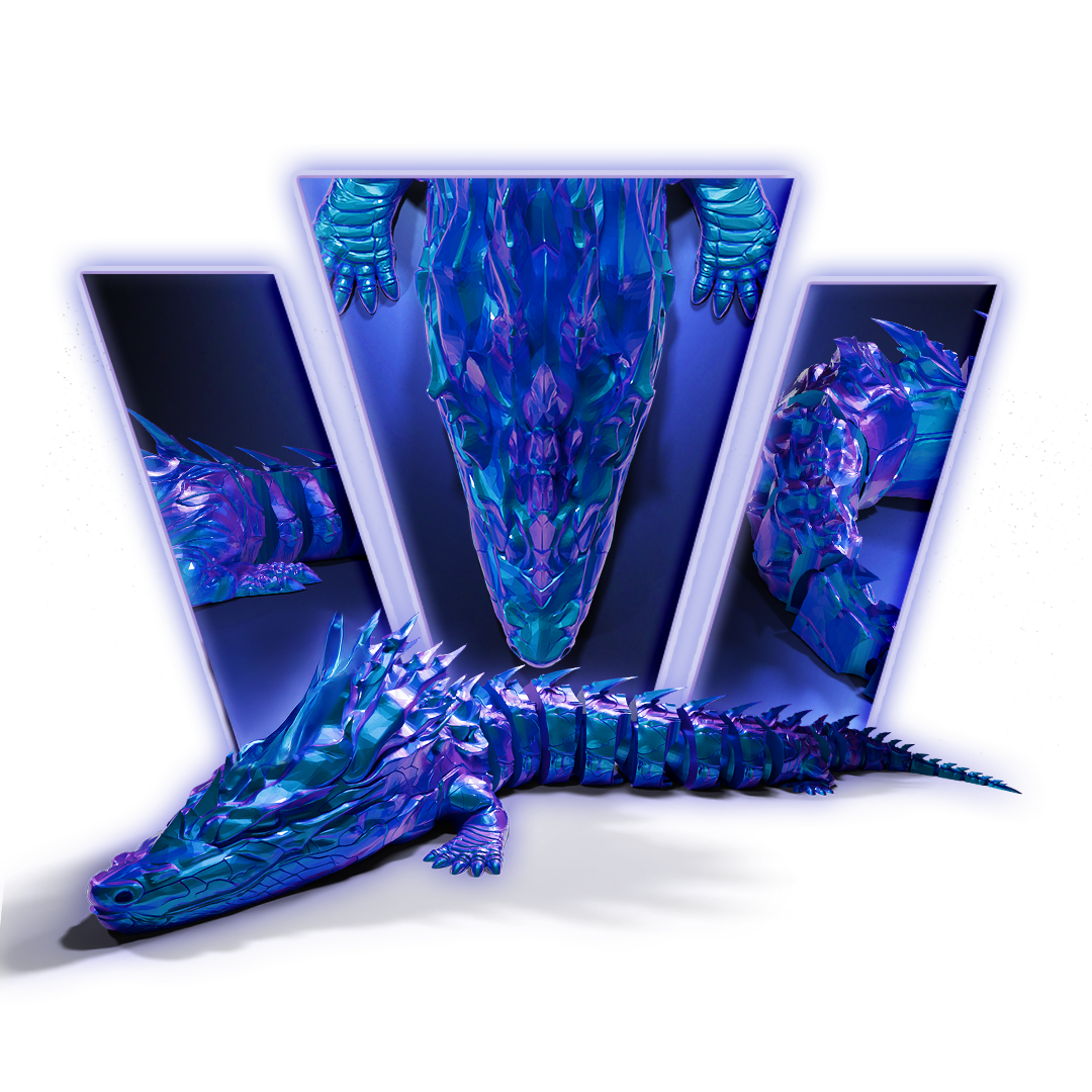 Thunder Articulated Dragon 3D Print Model Main image