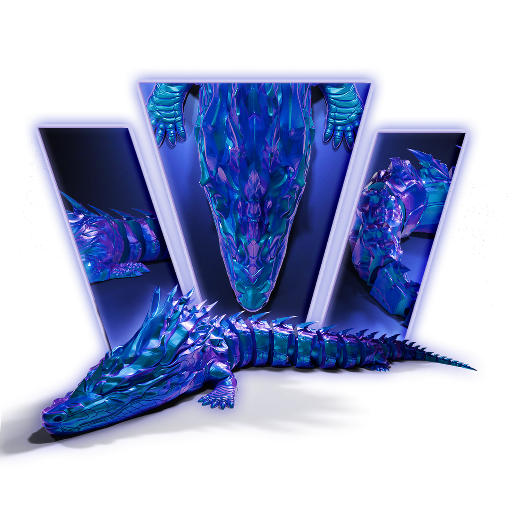 Thunder Articulated Dragon 3D Print Model