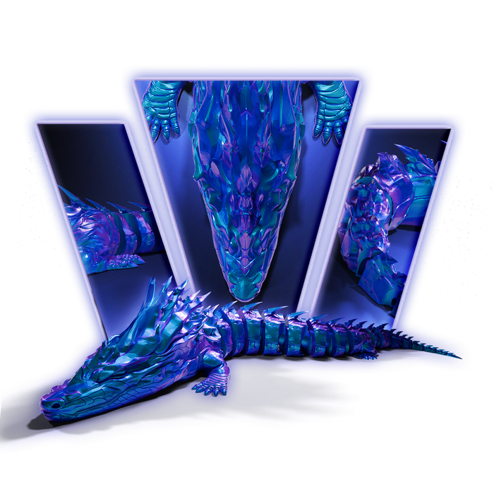Thunder Articulated Dragon 3D Print Model