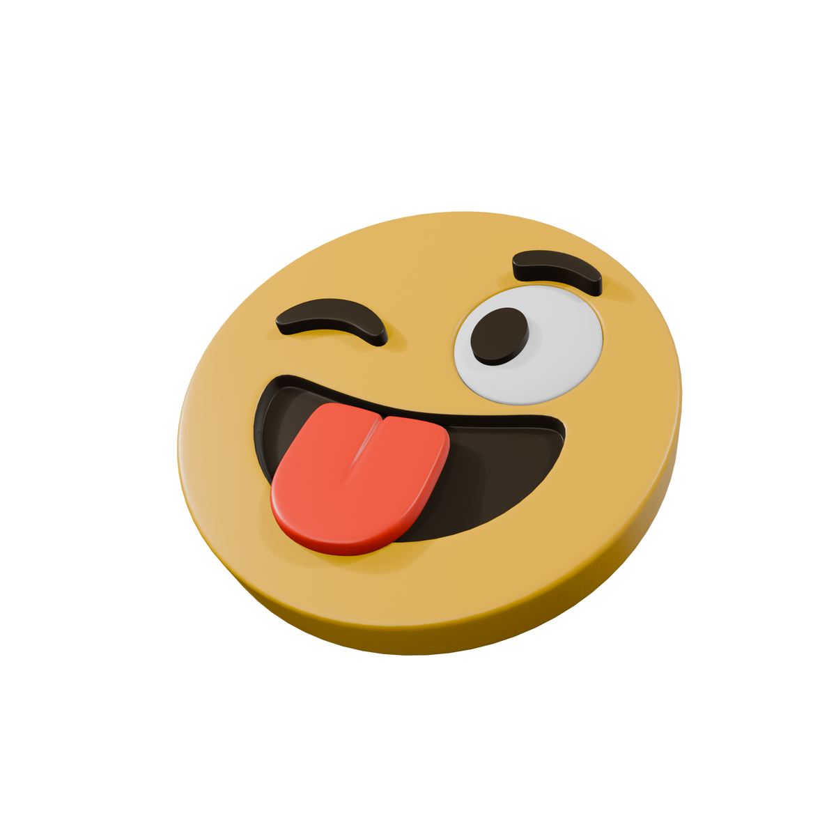 Winking Tongue Out Emoji Coaster