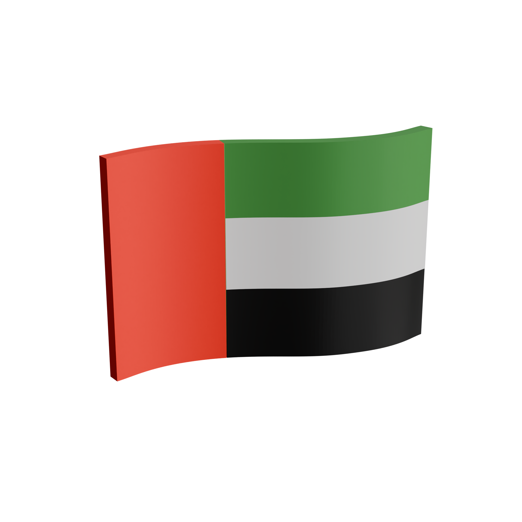 United Arab Emirates Flag 3D Print Model