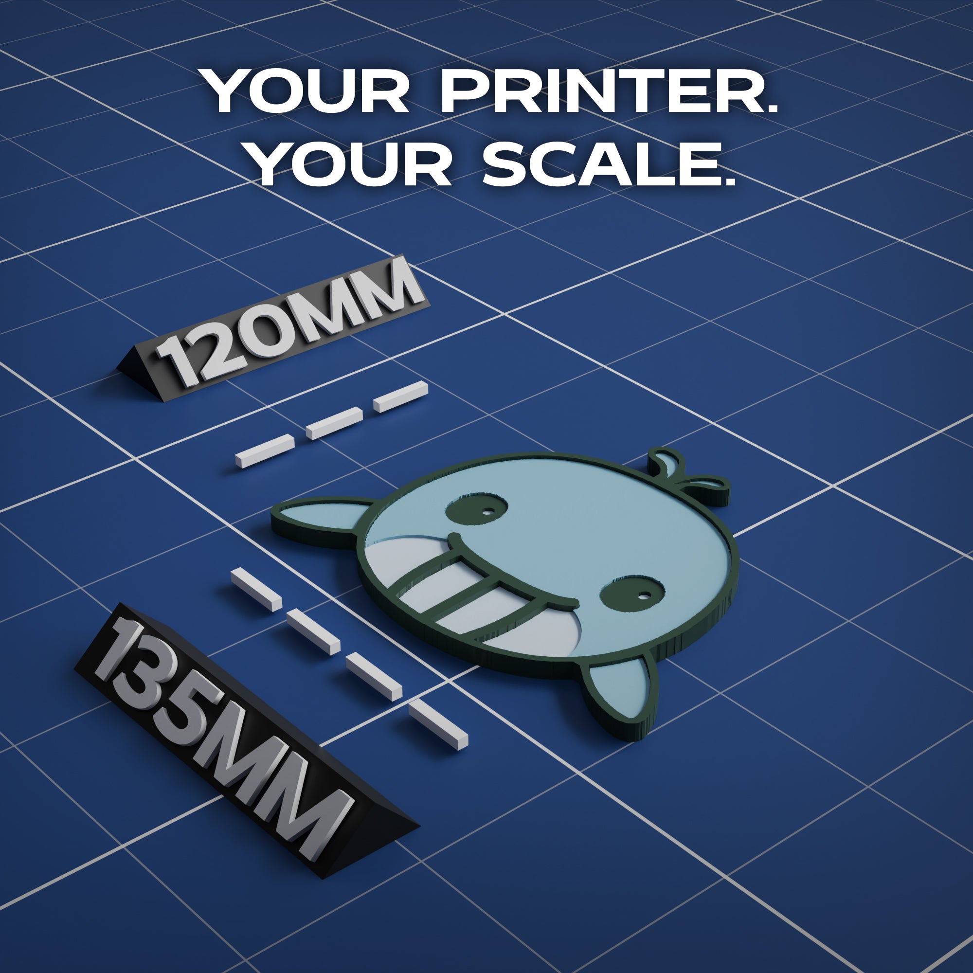 Blue Whale Animal Coaster 3D Print Model Secondary image