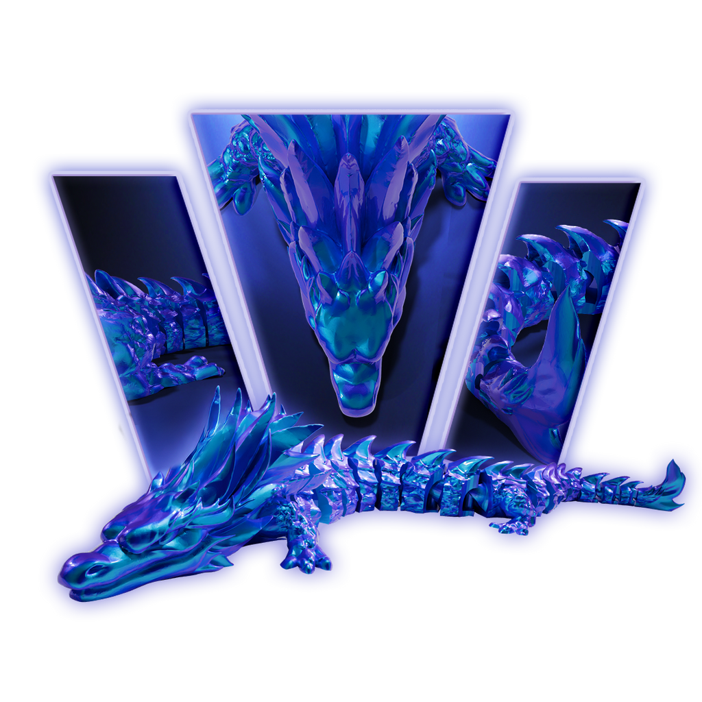 Water Articulated Dragon 3D Print Model