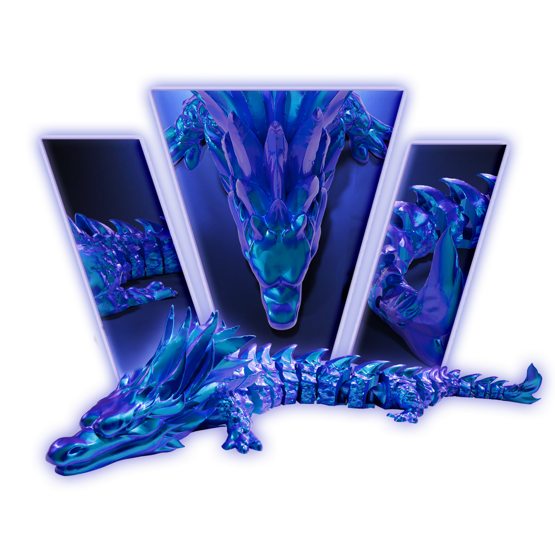 Water Articulated Dragon 3D Print Model