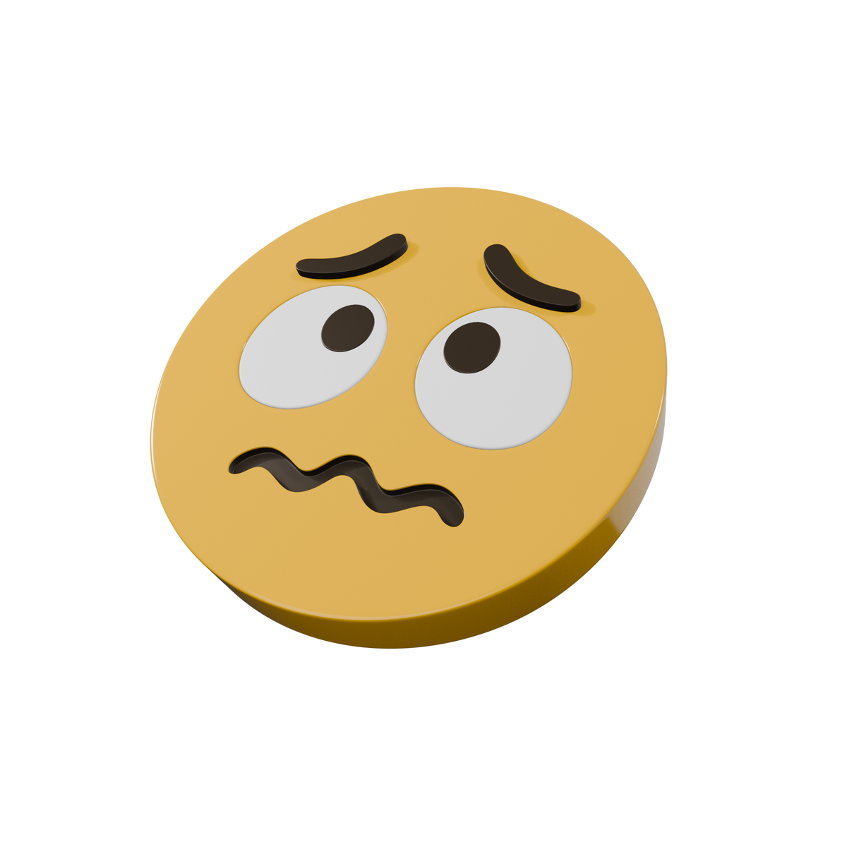 Woozy Face Emoji Coaster