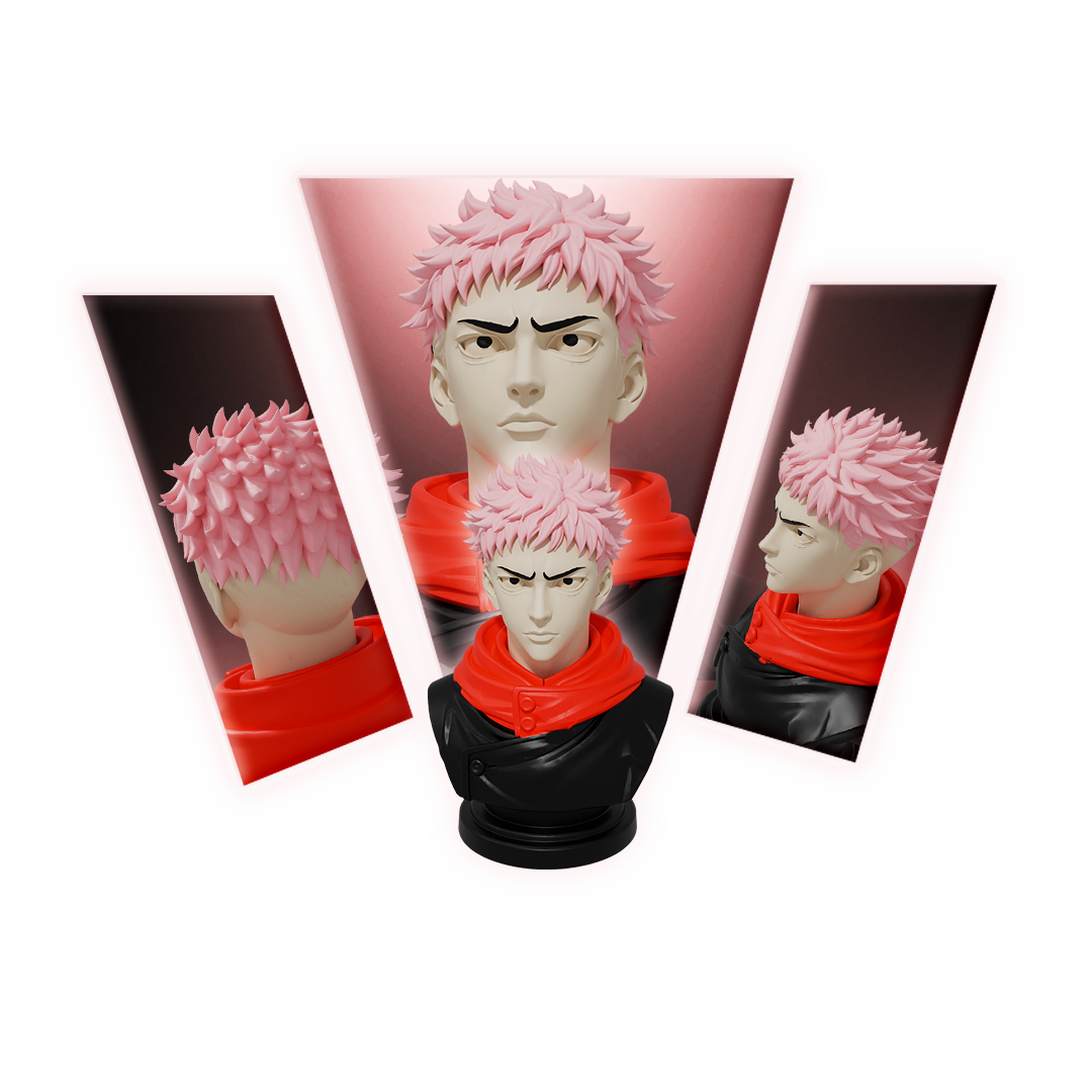 Yuji Itadori Bust 3D Print Model Main image