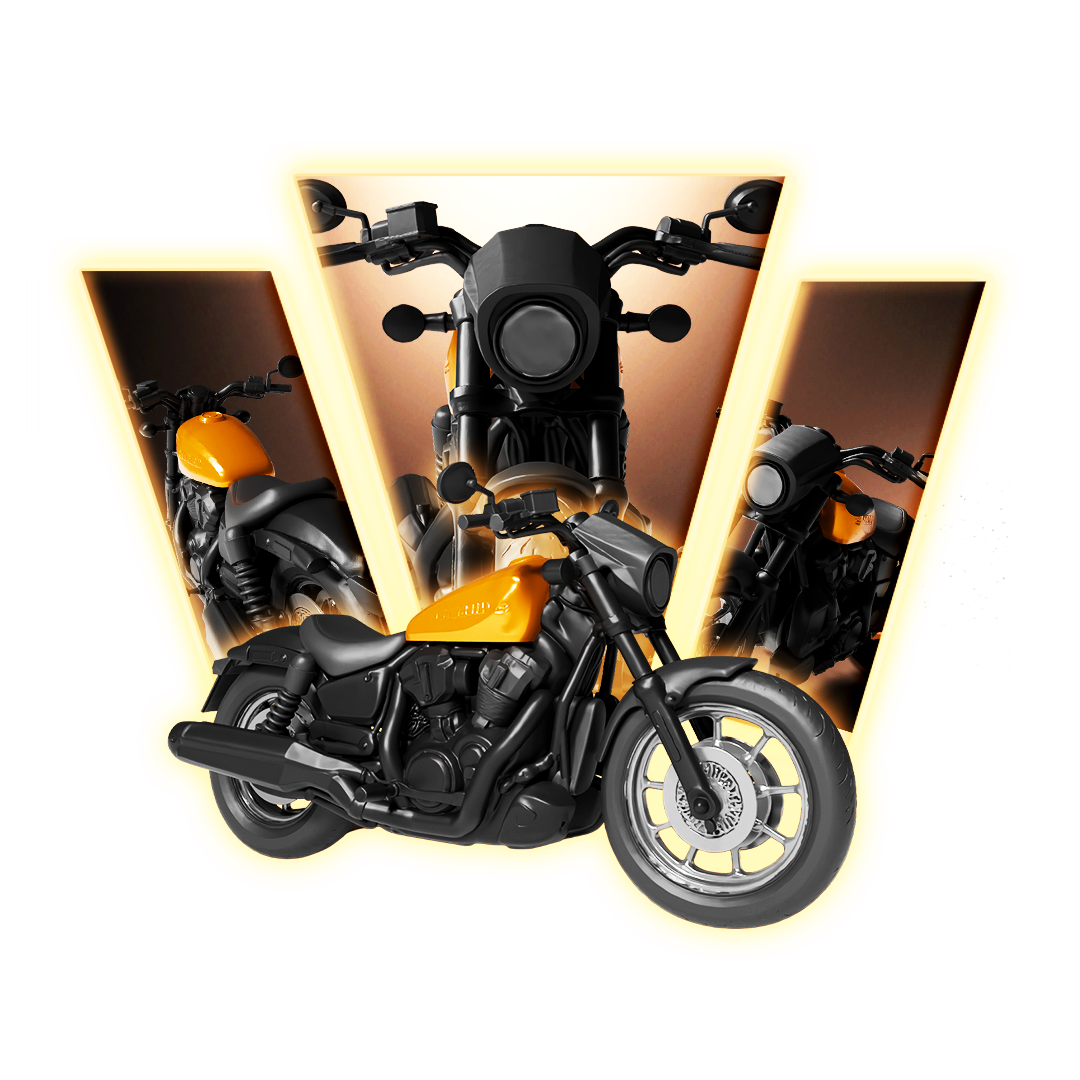 Harley-Davidson Fat Boy Motorcycle 3D Print Model Main image