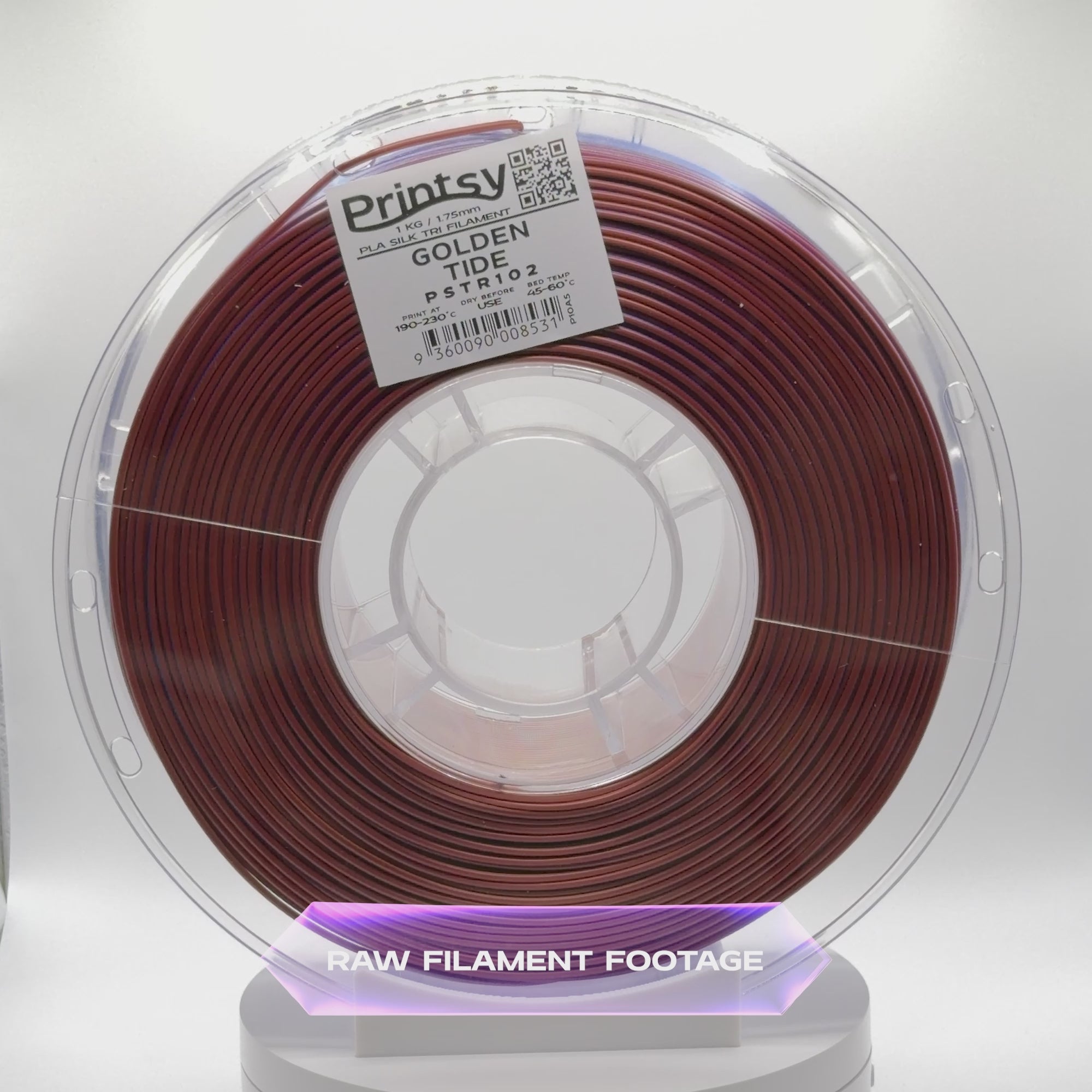 Golden Tide (Gold Copper Blue) Tri Silk PLA 1kg