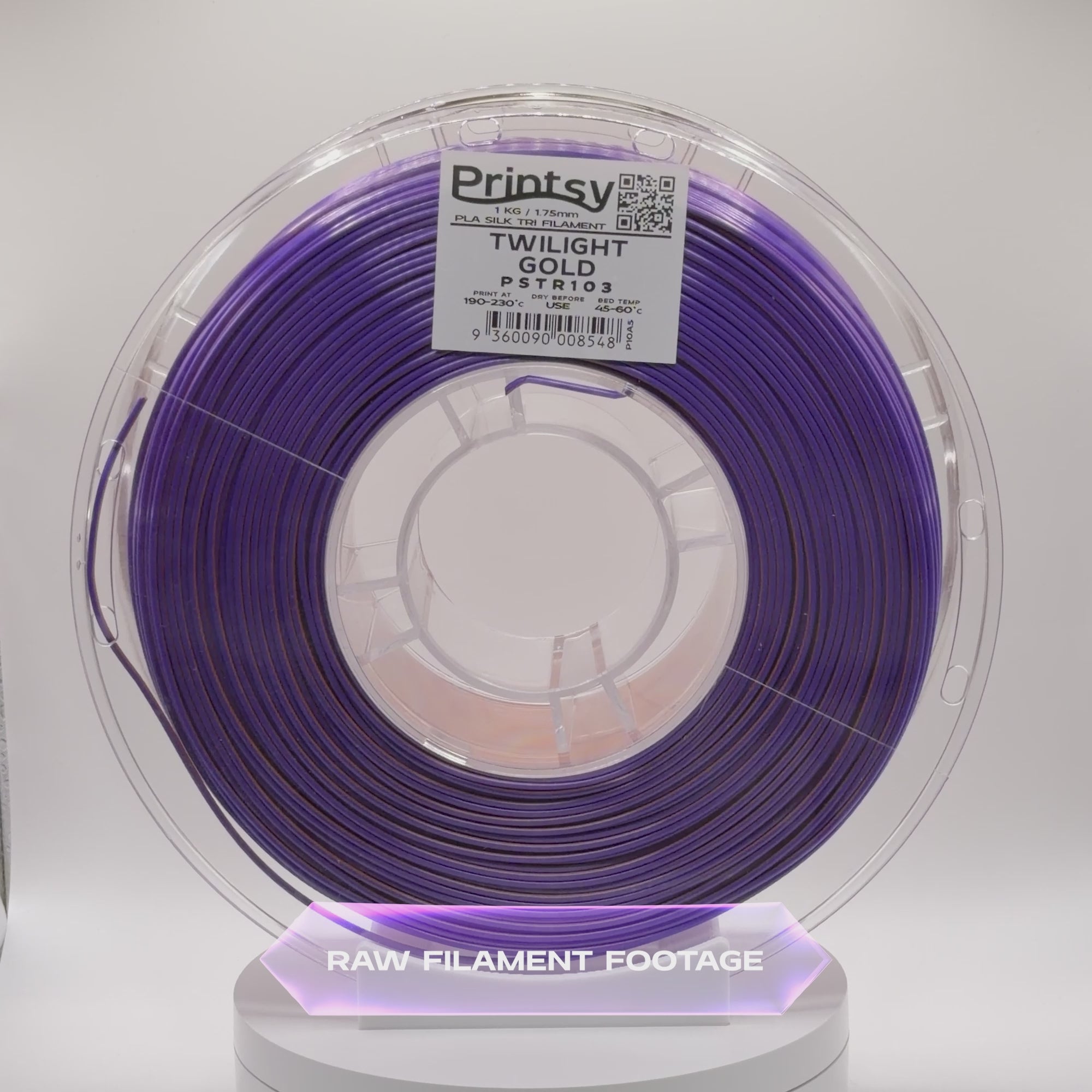 Twilight Gold (Gold Copper Purple) Tri Silk PLA 1kg
