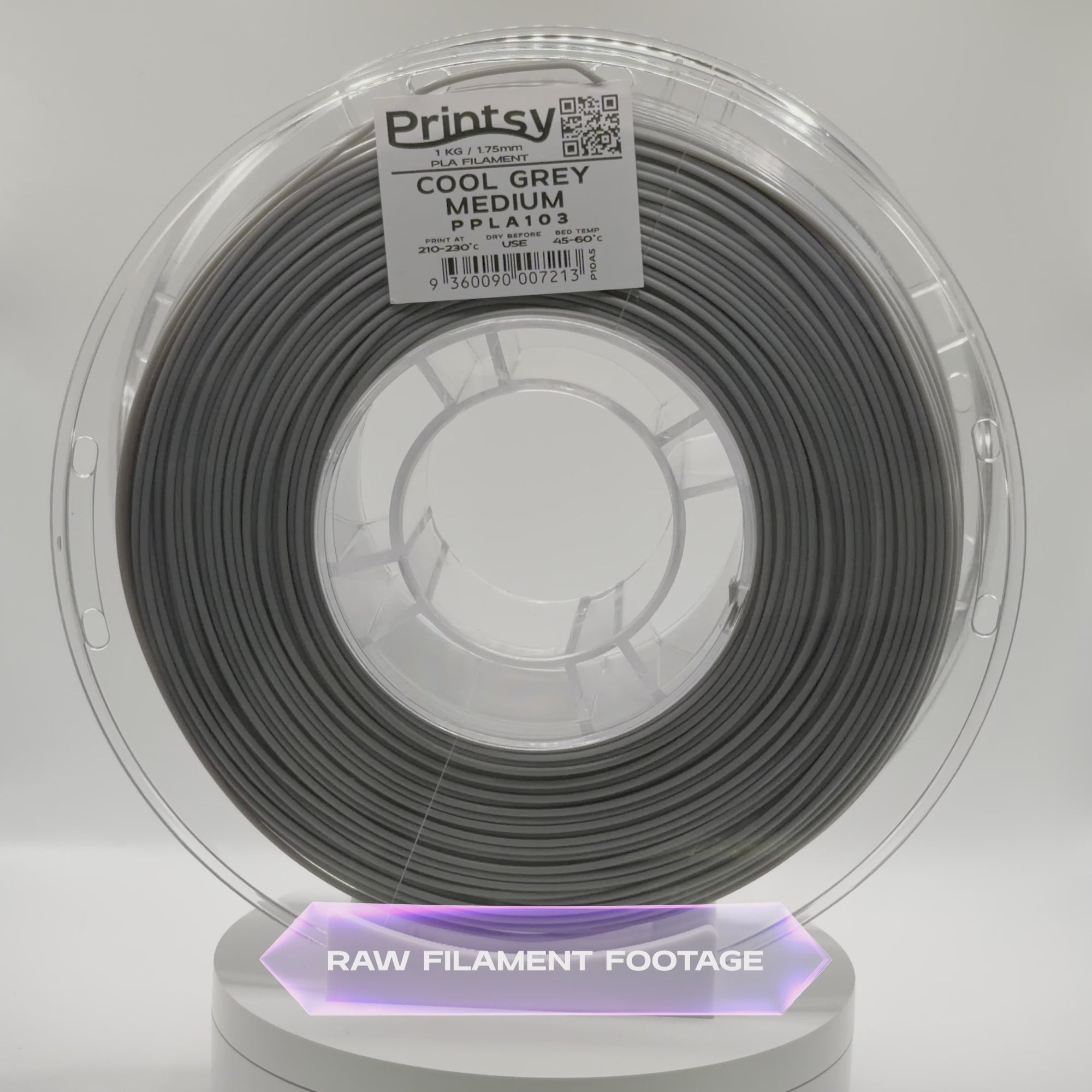 Cool Grey Medium PLA 1kg