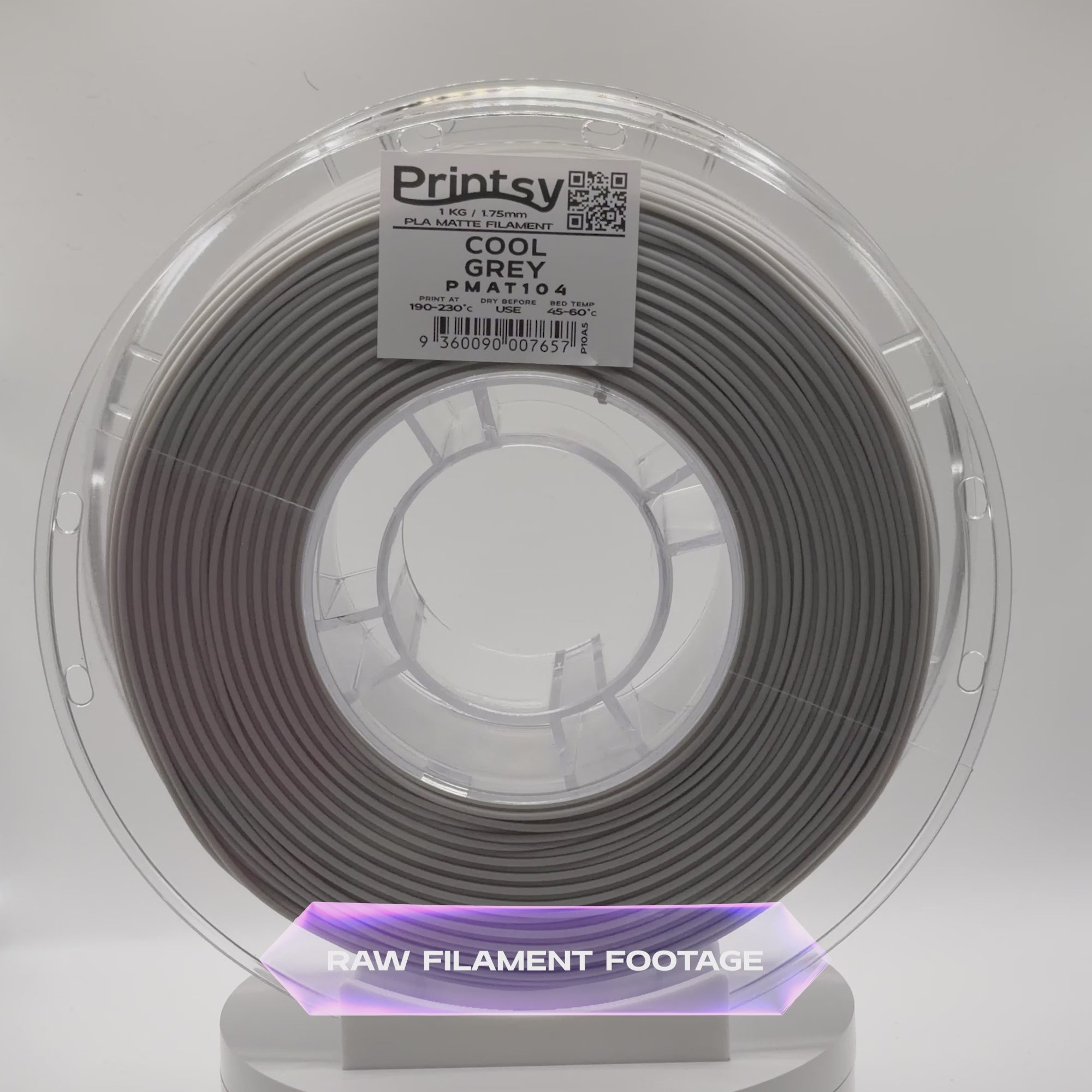 Cool Grey Matte PLA 1kg