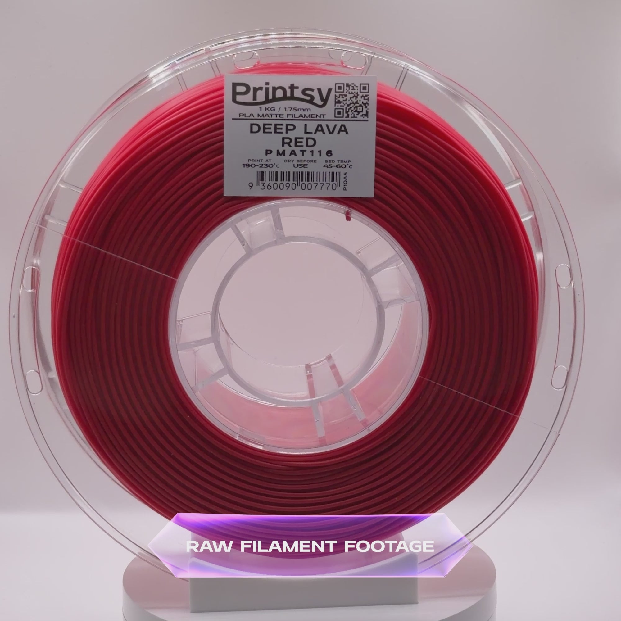 Deep Lava Red Matte PLA 1kg