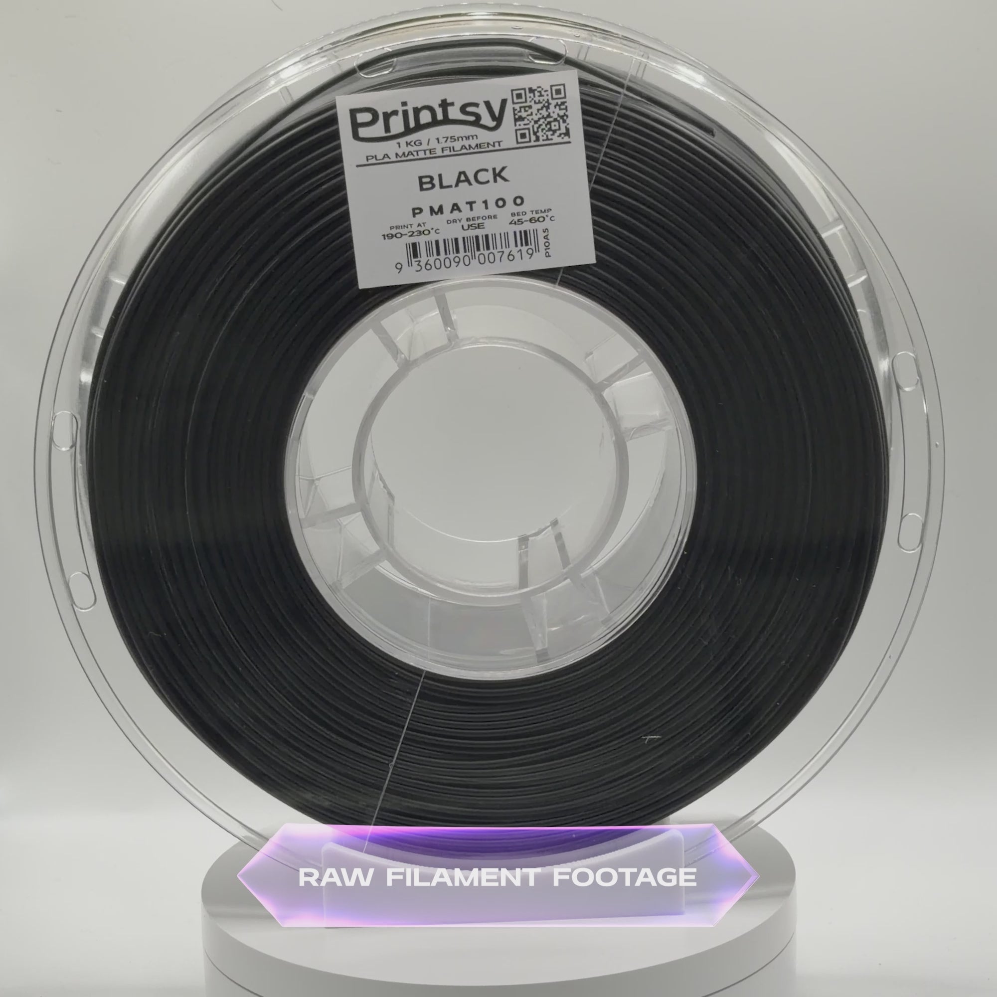 Black Matte PLA 1kg