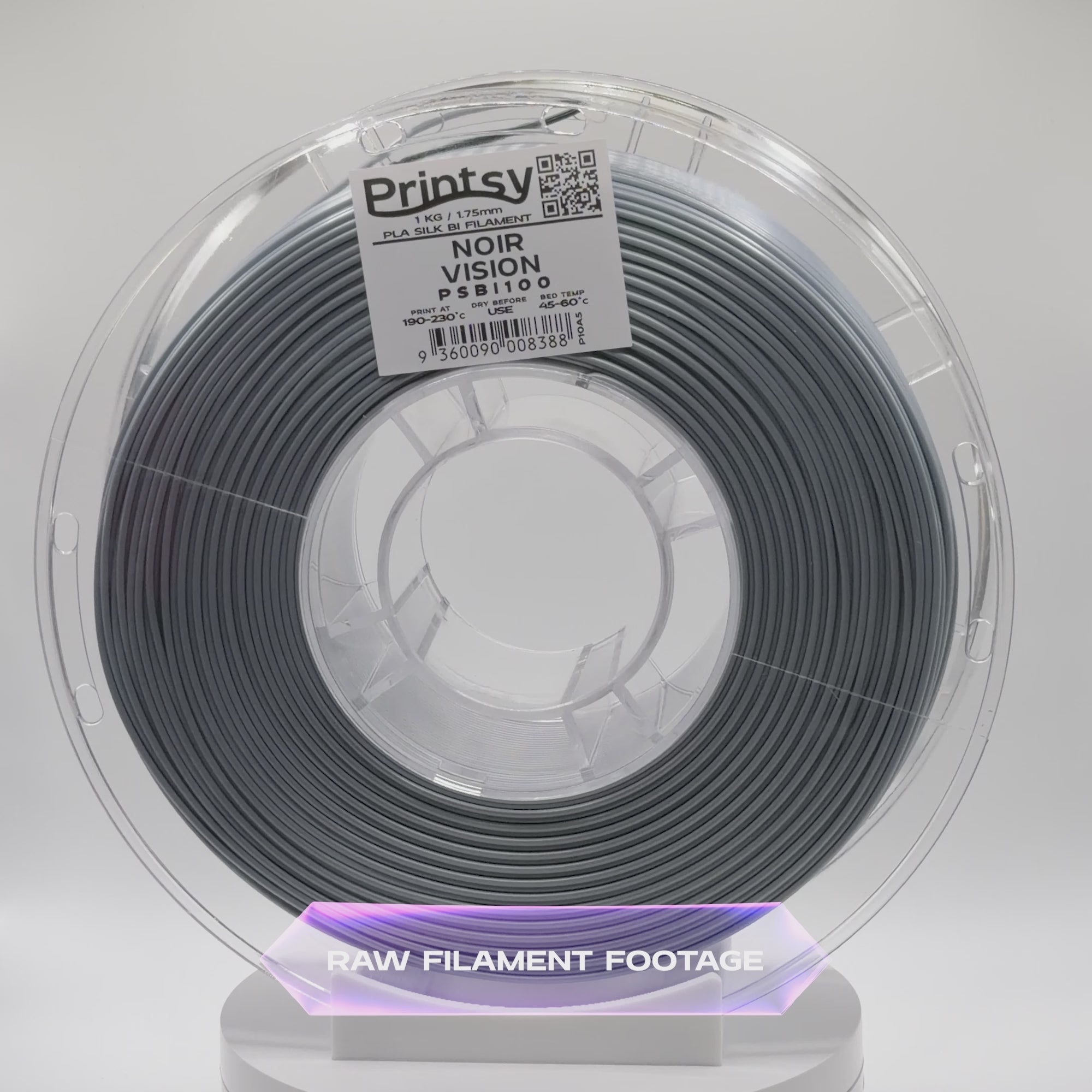 Noir Vision (Silver Black) Bi Silk PLA 1kg