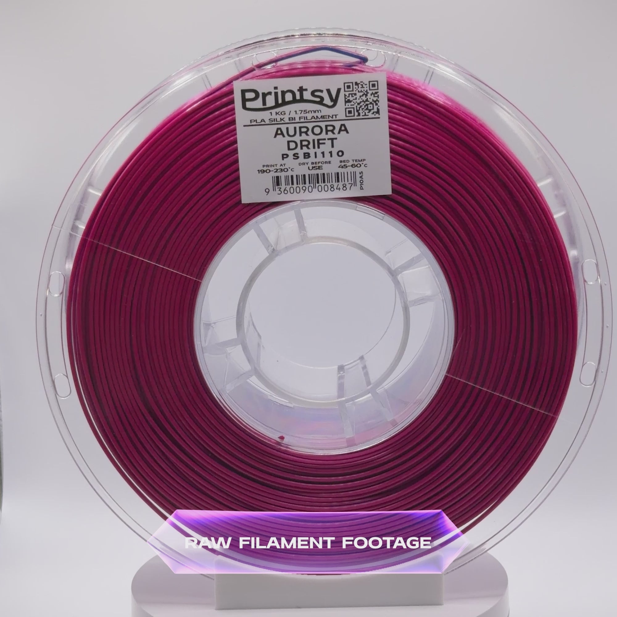 Aurora Drift (Blue Rose Red) Bi Silk PLA 1kg