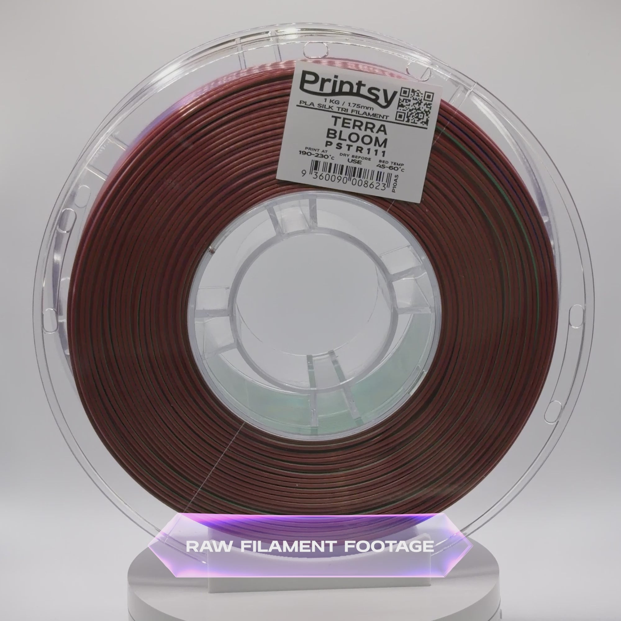 Terra Bloom (Green Purple Copper) Tri Silk PLA 1kg
